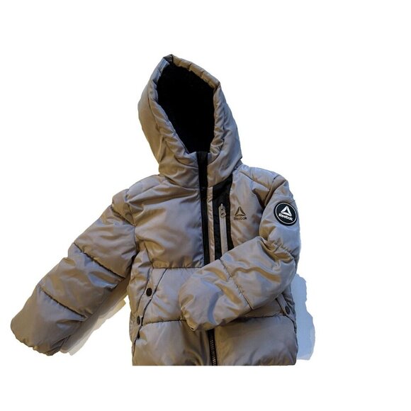 Reebok Boys 5T Hooded Puffer Coat Gray - Picture 1 of 12